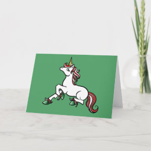 Tarjeta Tenga una Navidad de Unicornio Mágico Arte de Unic