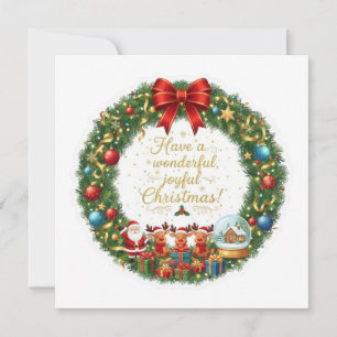 TARJETA TENGA UNA NAVIDAD MARAVILLOSA Y ALEGRE