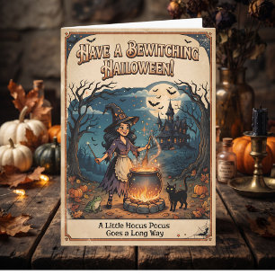 Tarjeta Tengan un Halloween embrujador 