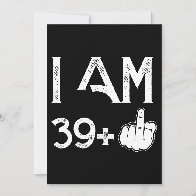 Tarjeta Tengo 39 y camisetas de cumpleaños (Anverso)
