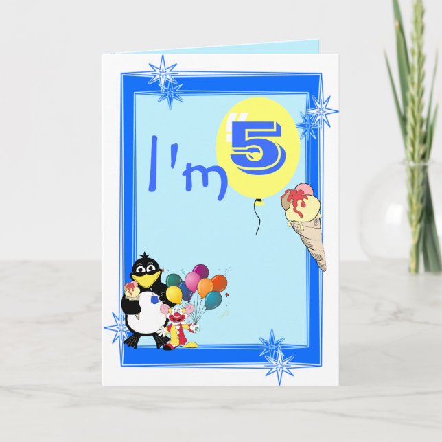 Tarjeta Tengo 5 años (Anverso)