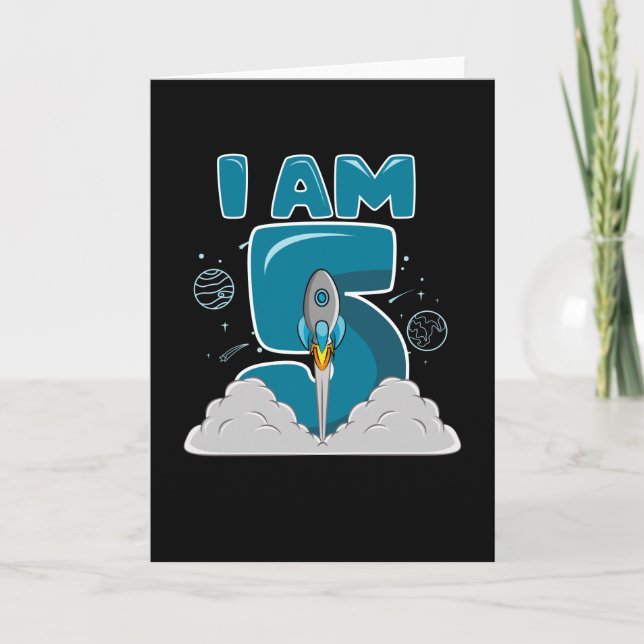 TARJETA TENGO 5 AÑOS, 5 AÑOS, NACIMIENTO DE ESPACIO DE NAC (Anverso)