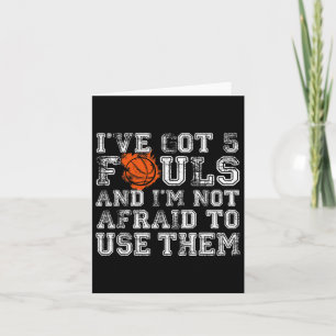 Tarjeta Tengo 5 Fouls Bysketbyll Regalo Hombres Mujeres Ni