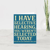 Tengo Audición Selectiva No Fui Seleccionado