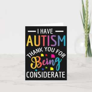 Tarjeta Tengo Autismo Autista Para Los Niños