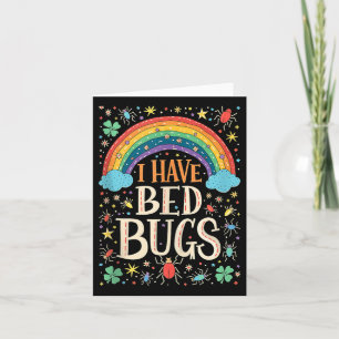 Tarjeta Tengo Bugs De Cama Divertido Inapropiado Retro Ofe