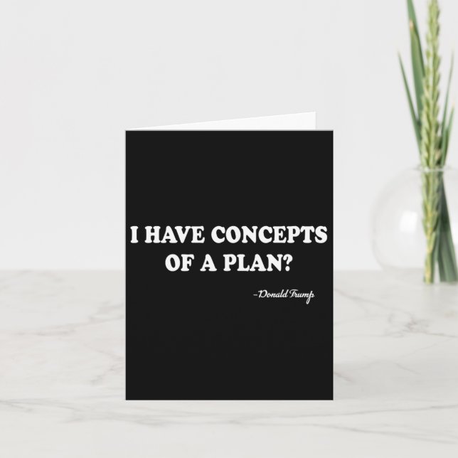 Tarjeta Tengo Conceptos De Un Plan Donald Trump (Anverso)