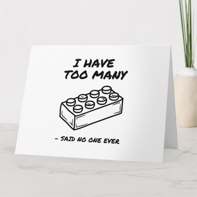 Tarjeta Tengo demasiados ladrillos (Anverso)