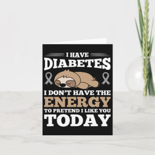 Tarjeta Tengo diabetes y no tengo energía