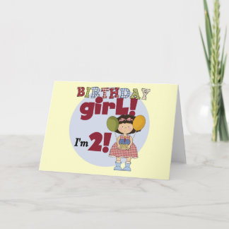 Tarjeta Tengo dos camisetas y regalos Chicas de cumpleaños