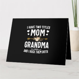 Tarjeta Tengo Dos Títulos Mamá y Abuela