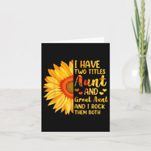 Tarjeta Tengo Dos Títulos Tía Y Tía Abuela Sunflower Mo
