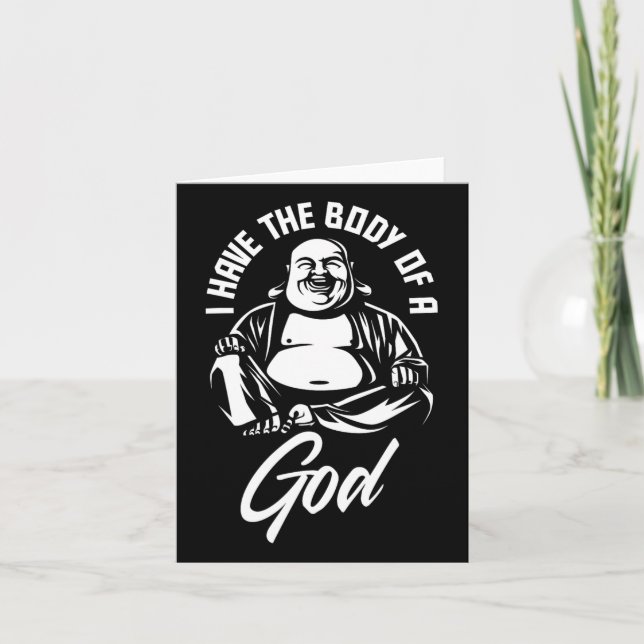 Tarjeta Tengo El Cuerpo De Un Hombre Gracioso De Dios Buda (Anverso)