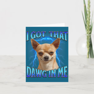 Tarjeta Tengo Ese Perro Dentro De Mí Meme Dicho Divertido 
