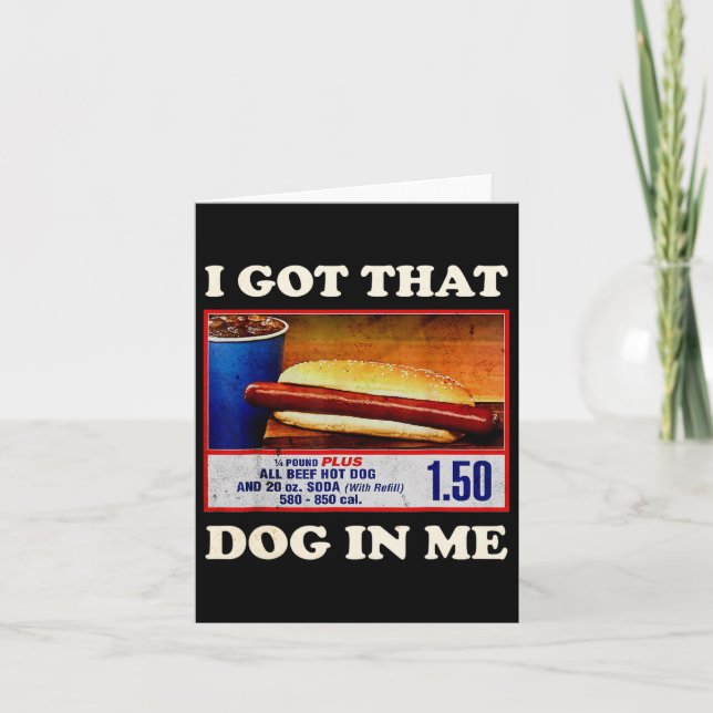 Tarjeta Tengo Ese Perro En Mí Combo Gracioso 4 De Julio Vi (Anverso)