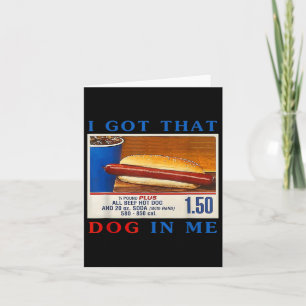 Tarjeta Tengo Ese Perro En Mí Divertido Hotdogs Combo 4 De