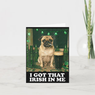 Tarjeta Tengo eso irlandés en la fiesta de pug 2026 día de