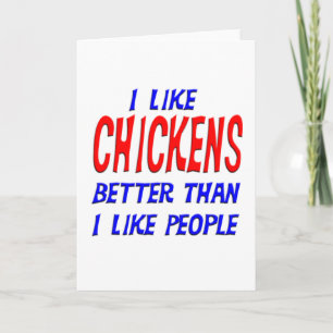 Tarjeta Tengo gusto de pollos mejores que tengo gusto de