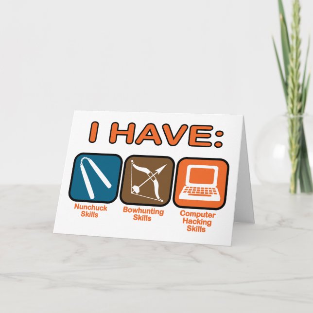 Tarjeta Tengo Habilidades Napoleon Dynamite (Anverso)