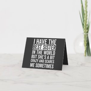 Tarjeta Tengo la mejor hermana del mundo