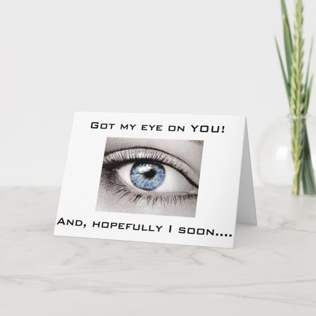 TARJETA TENGO MI OJO EN TI Y LUEGO LIPS DEMASIADO ANIVERSA (Anverso)