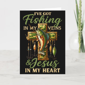 Tarjeta Tengo Pesca En Mis Venas &amp; Jesús En Mi Corazón