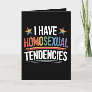 Tarjeta Tengo Tendencias Homosexuales El Orgullo Iris LGBT