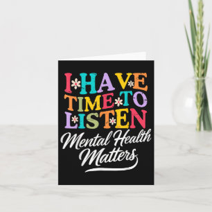 Tarjeta Tengo Tiempo De Escuchar Conciencia Sobre La Salud