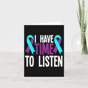 Tarjeta Tengo Tiempo De Escuchar El Suicidio Verde azulado