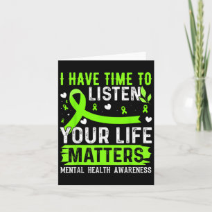 Tarjeta Tengo Tiempo De Escuchar Tu Vida Como Salud Mental