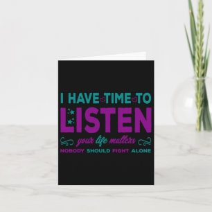 Tarjeta Tengo Tiempo Para Escuchar - Prevención Del Suicid