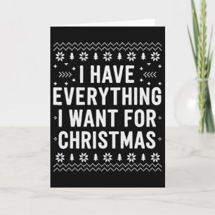 Tarjeta Tengo Todo Lo Que Quiero Para Navidad Soy Yo Soy E
