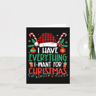 Tarjeta Tengo Todo Lo Que Quiero Para Navidades Es Yo Soy