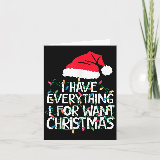 Tarjeta Tengo Todo Lo Que Quiero Para Navidades Es Yo Soy (Anverso)
