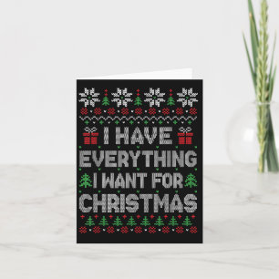Tarjeta Tengo Todo Lo Que Quiero Para Navidades Es Yo Soy