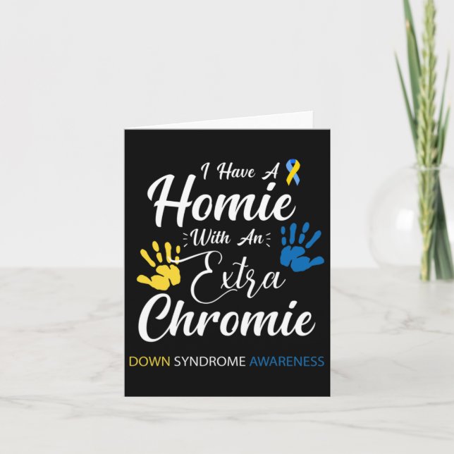 Tarjeta Tengo un compa con un cromosoma extra Síndrome de  (Anverso)