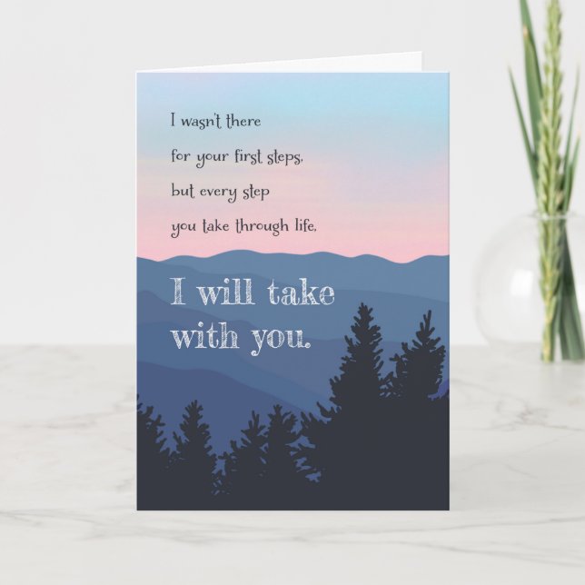 Tarjeta Tengo un día de paso a través de la vida con tu Bo (Anverso)