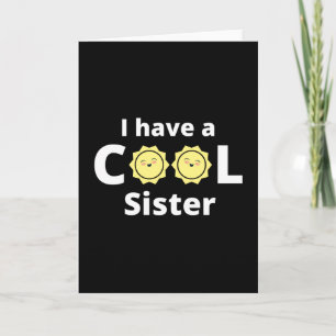 Tarjeta Tengo un diseño de hermana genial - con un sol ama