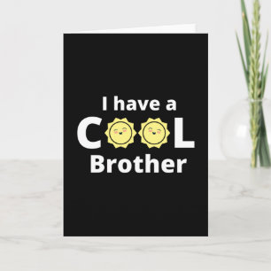 Tarjeta Tengo un diseño de hermano genial - con un sol ama