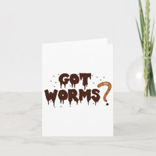 Tarjeta ¡Tengo Worms! Compostaje divertido de gusanos de H