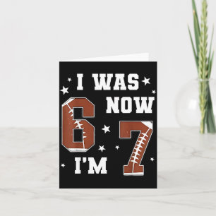 Tarjeta Tenía 6 Ahora Tengo 7 Años Tema de Fútbol Cumpleañ
