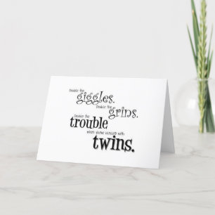 TARJETA ***TENÍAS CONGRAMAS DE TWINS*** PARA AMBOS