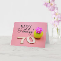 Tenis 70º cumpleaños con pelota y cinta rosada