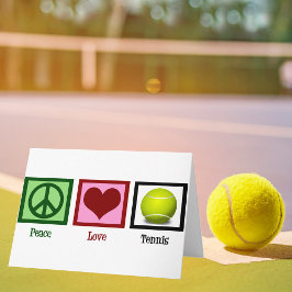 Tarjeta Tenis de amor por la paz