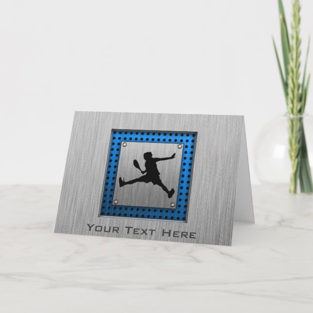 Tarjeta Tenis de apariencia de aluminio cepillado (Anverso)