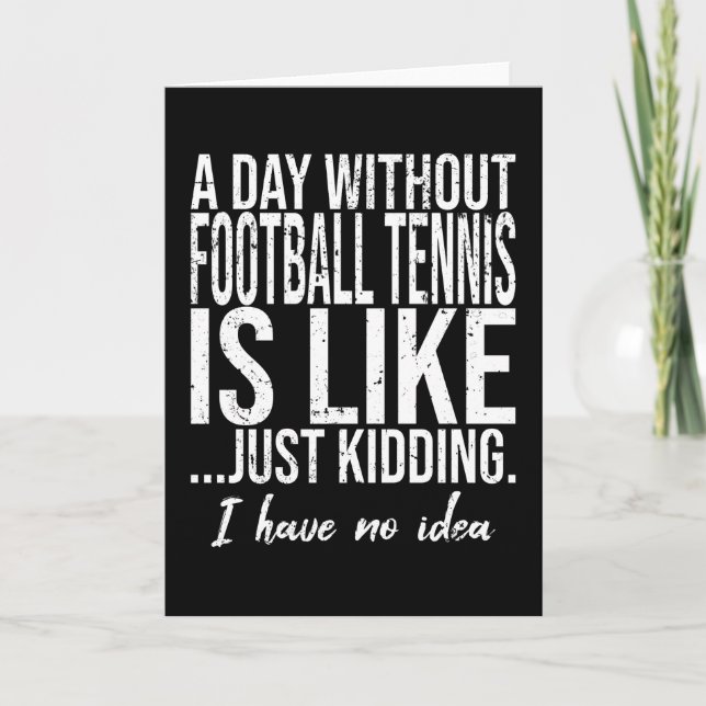 Tarjeta Tenis de fútbol, idea de regalo graciosa (Anverso)