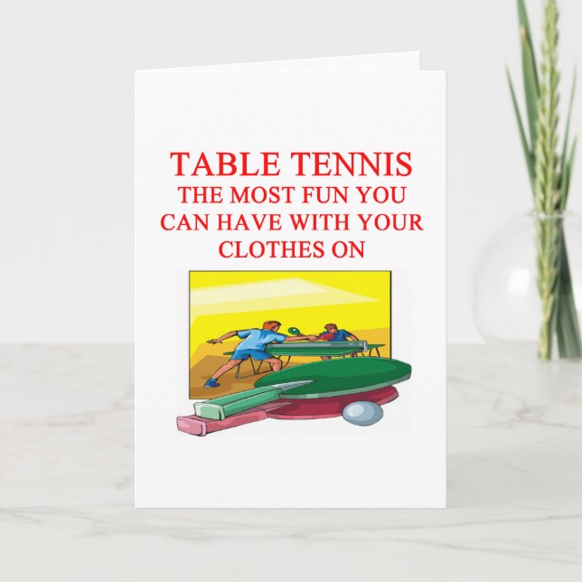 Tarjeta tenis de mesa (Anverso)