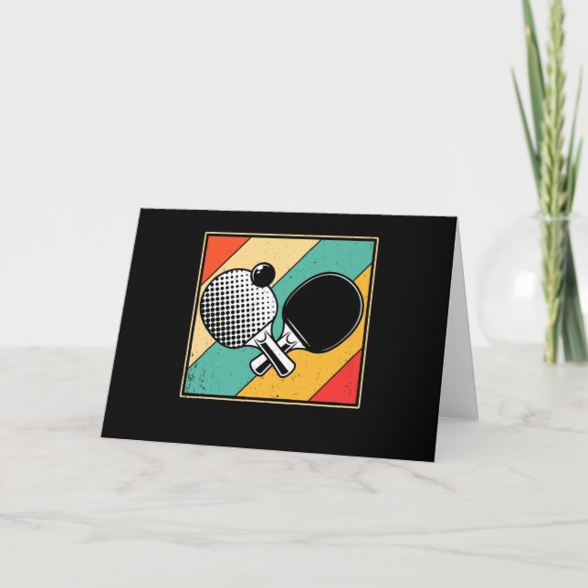 Tarjeta Tenis de mesa retro - Ping Pong de época (Anverso)