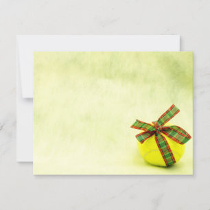 Tarjeta Tenis de Navidad con cinta de Navidad