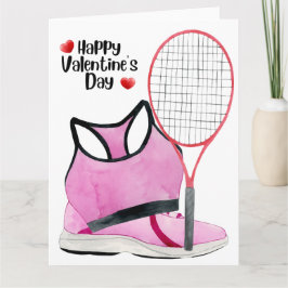 Tarjeta TENIS Día de San Valentín al jugador con amor    